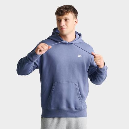 Men's Nithtke Club Fleece Premium Embroidered Pullover Hoodie - Part 1 - Diffused Blue/Diffused Blue/White