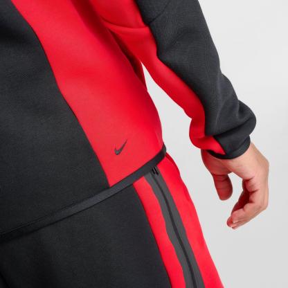 Men's Nike Tech Fleece Pro Windrunner Full-Zip Jacket - Black/University Red/Black