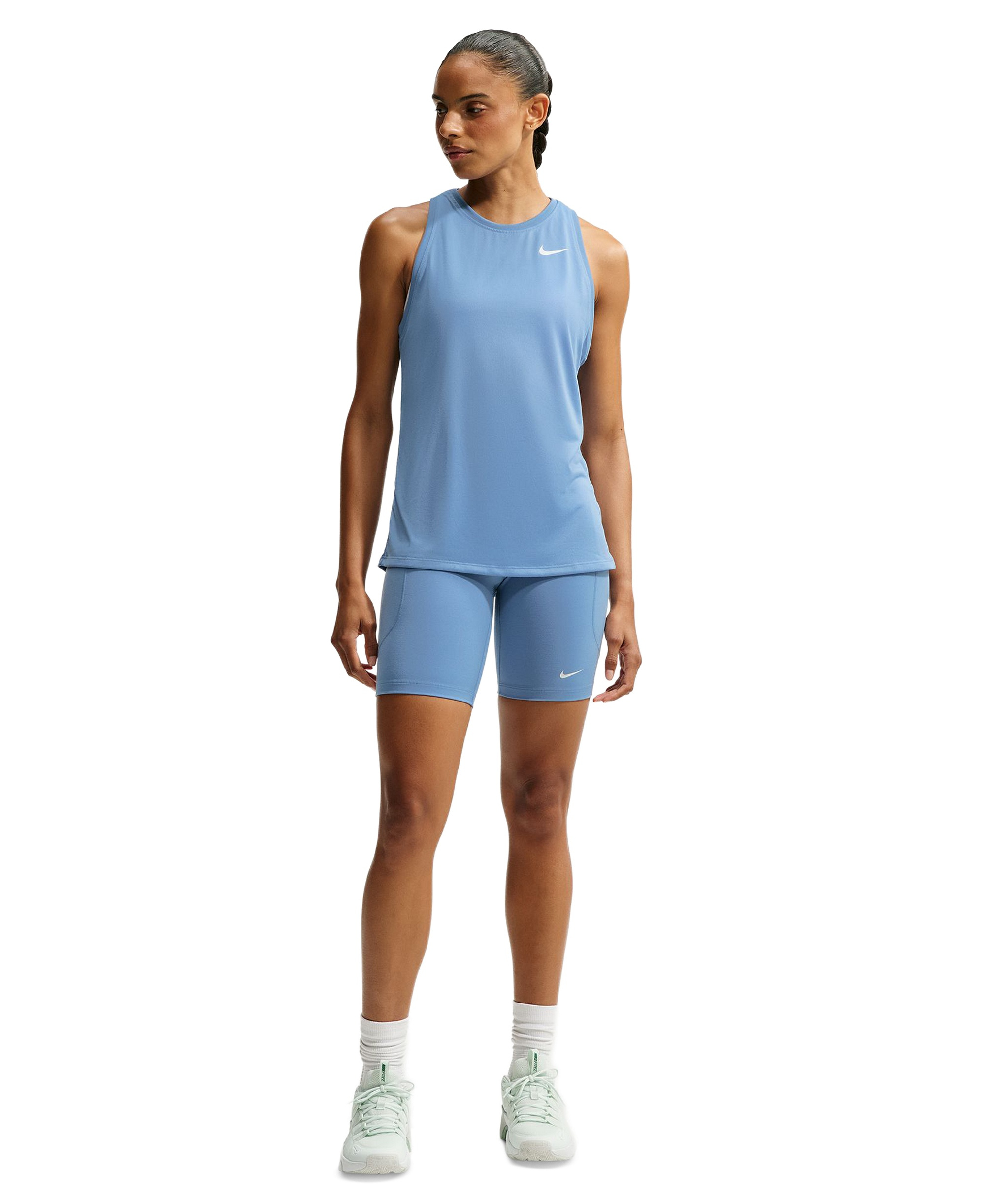 Nike Women's Dri-FIT Training Tank Top - Work Blue/white