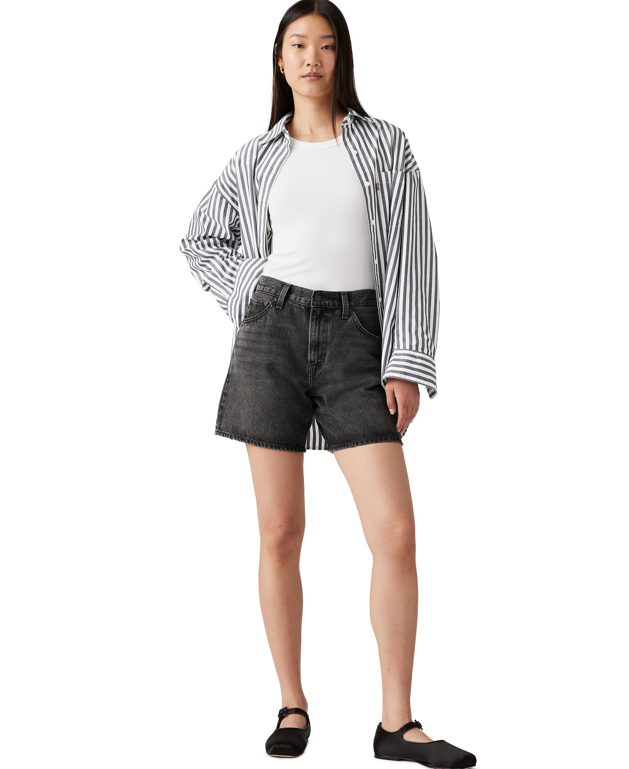 Levi's Premium Women's High-Rise Baggy Denim Shorts - Wheres My