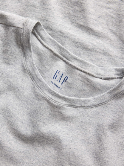 CloseKnit Jersey T-Shirt - Light heather grey