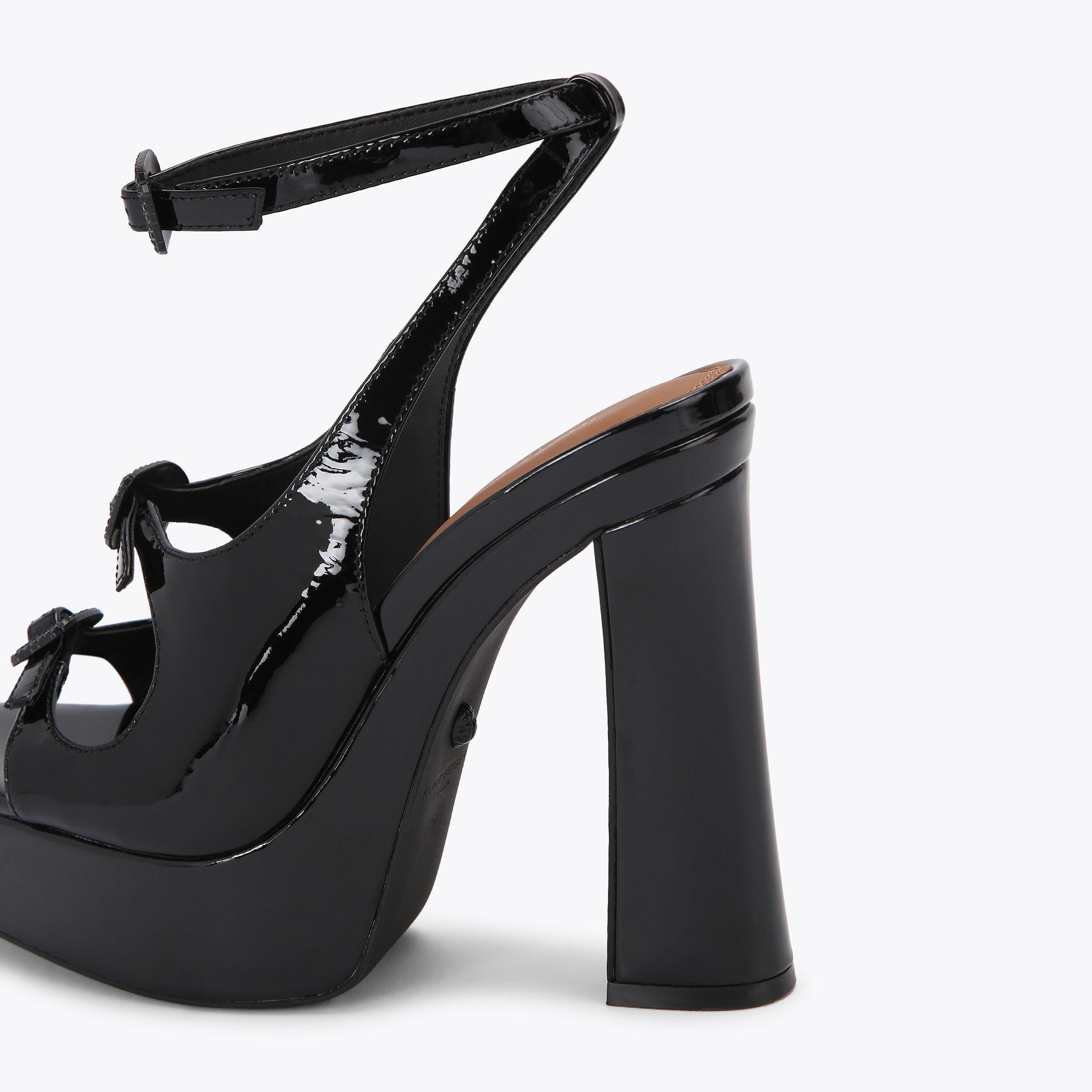 Kurt Geiger London 3 Buckle Platform Heel - Black - view 4