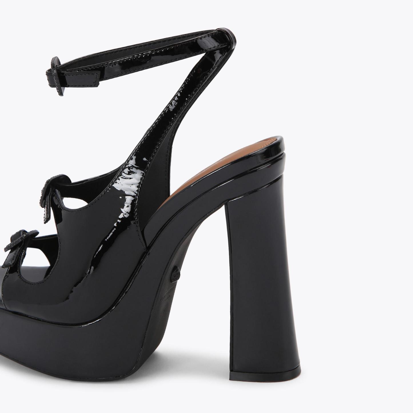 Kurt Geiger London 3 Buckle Platform Heel - Black - view 4