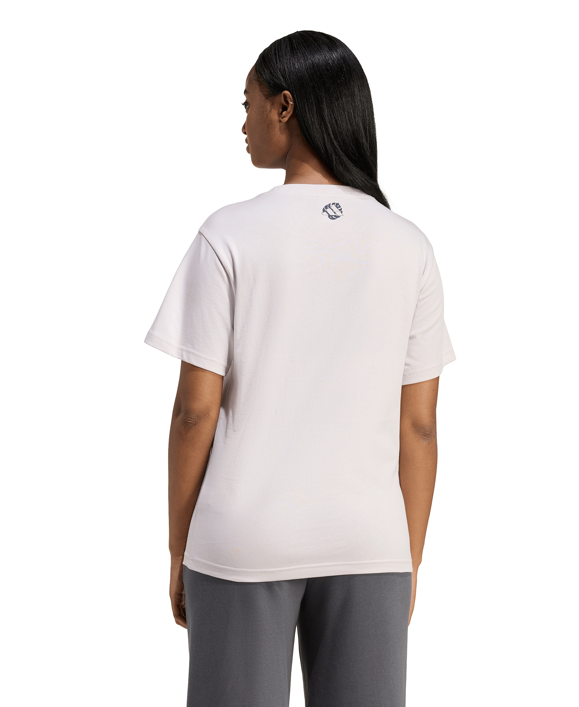 adidas Women's Animal Print Short-Sleeve Cotton T-Shirt - Ice Purple