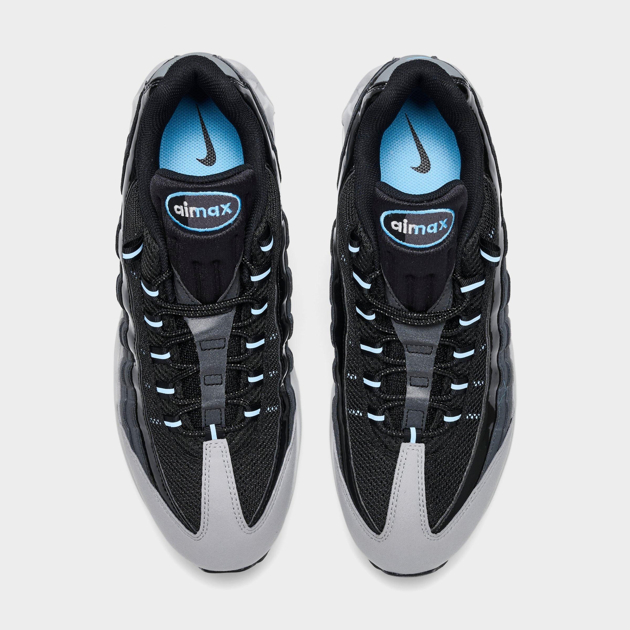 Men's Nithtke Air Max 95 Big Bubble Scorpion Casual Shoes - Part 1 - Black/Grey Fog/Anthracite/Football Blue - Top view
