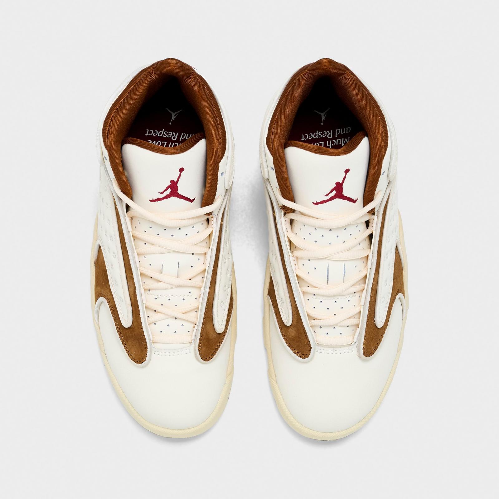 Women's Air Jordan OG Casual Shoes - Pale Ivory/Light British Tan/Muslin/Track Red - view 5