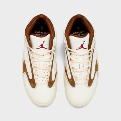 Women's Air Jordan OG Casual Shoes - Pale Ivory/Light British Tan/Muslin/Track Red - view 5
