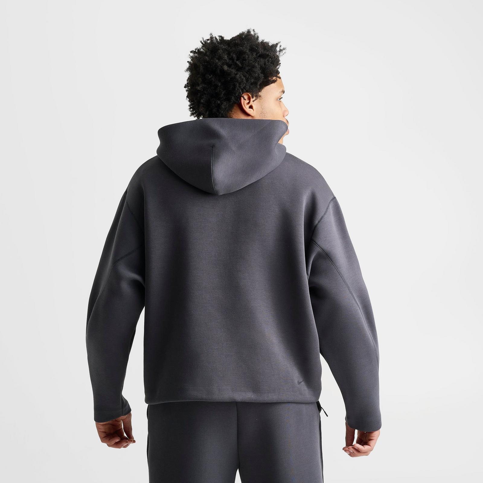 Men's Nike Tech Ergo Fleece Pullover Hoodie - Anthracite/Black