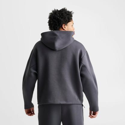Men's Nike Tech Ergo Fleece Pullover Hoodie - Anthracite/Black