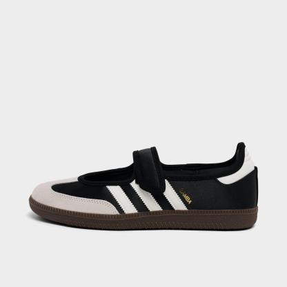 Women's adidas Originals Samba Jane Casual Shoes - Part 2 - Core Black/Off White - Left shoe facing left. Outside of the shoe.