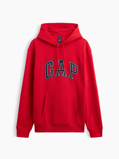 Adult VintageSoft Arch Logo Hoodie - Modern red logo