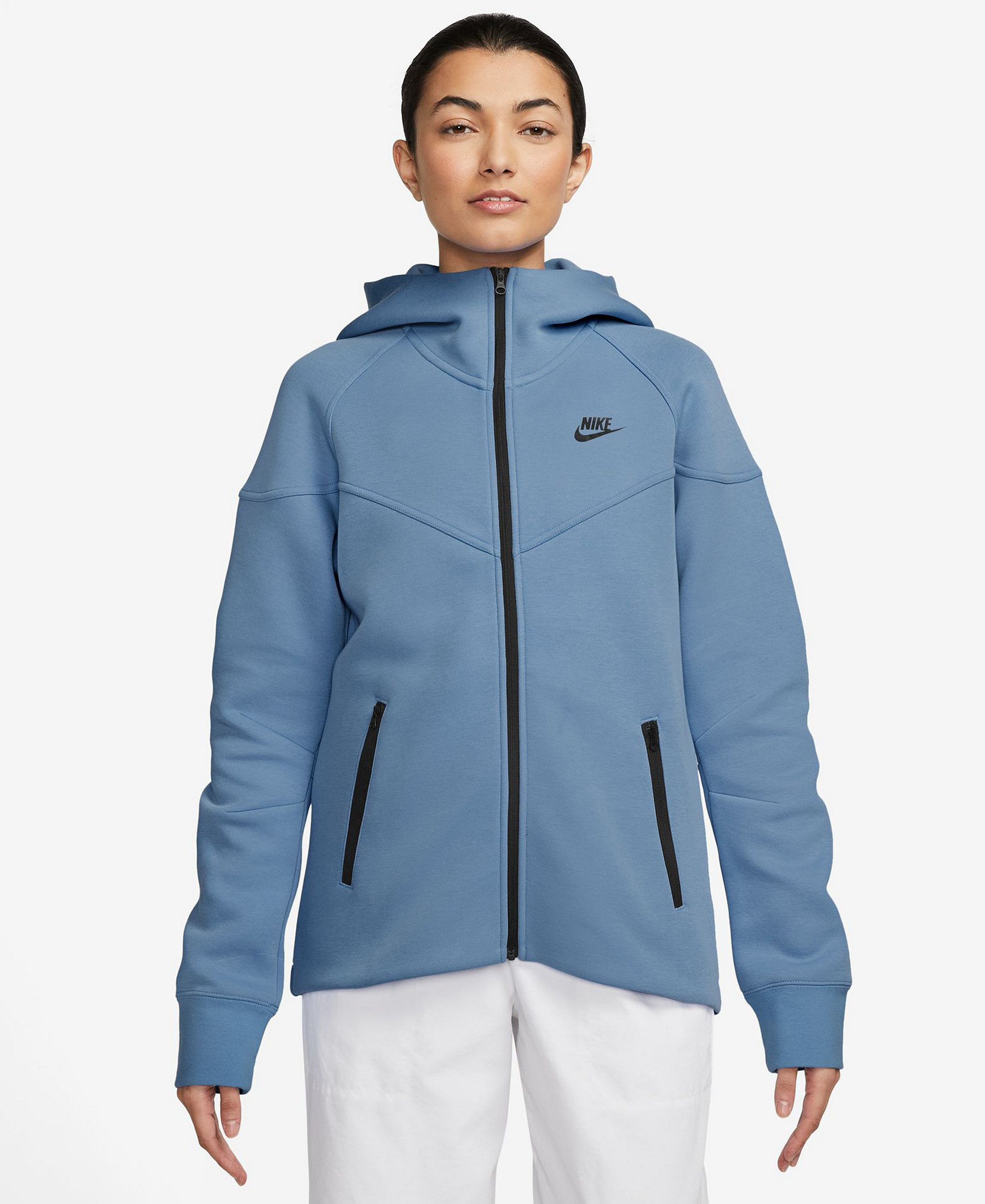 Nike Women's Sportswear Tech Fleece Windrunner Full-Zip Hoodie - Work Blue/Black