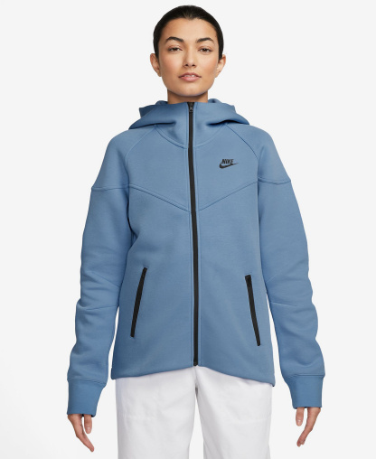 Nike Women's Sportswear Tech Fleece Windrunner Full-Zip Hoodie - Work Blue/Black