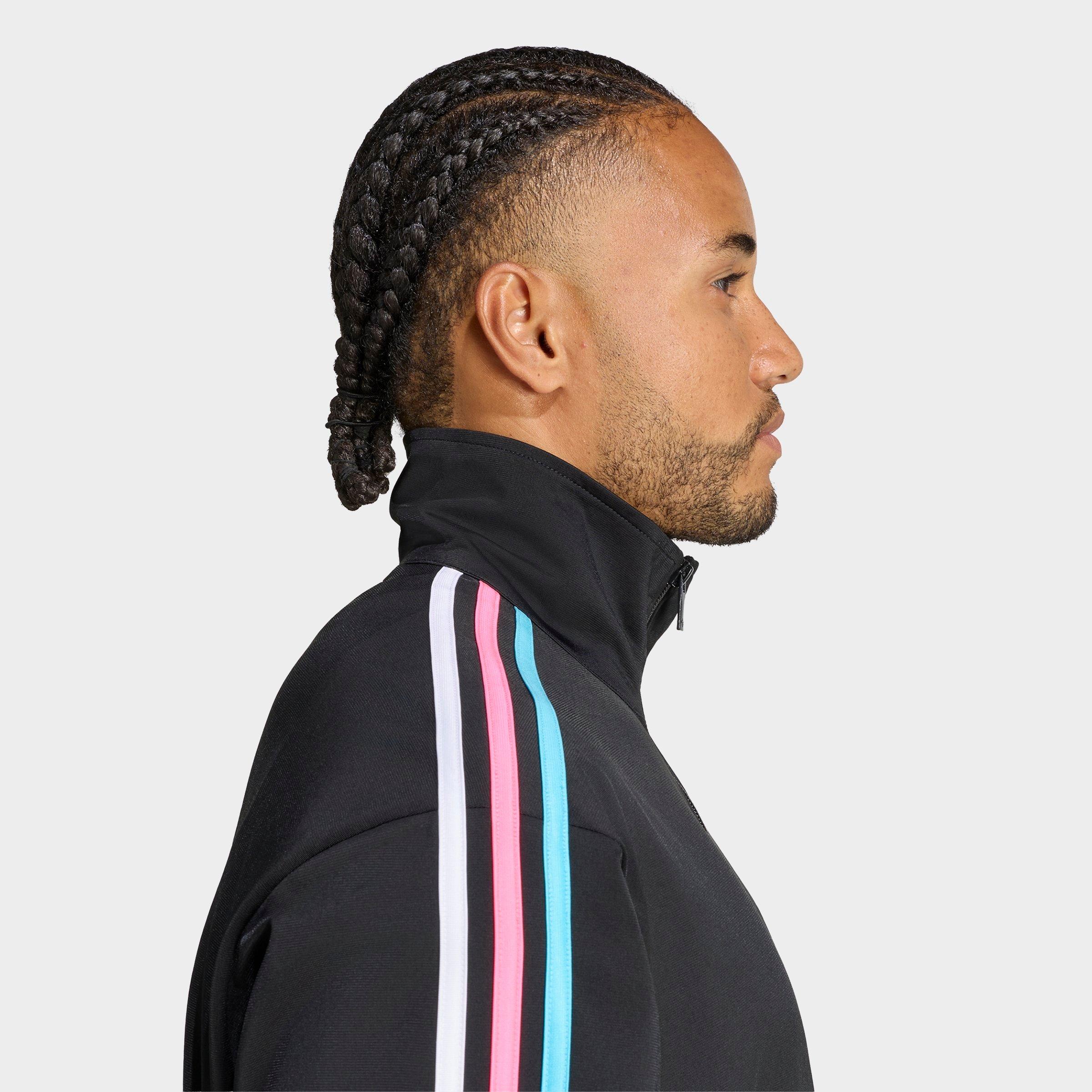 Men's adidas Originals adicolor Sport Firebird Full-Zip Track Jacket - Black/Multicolor