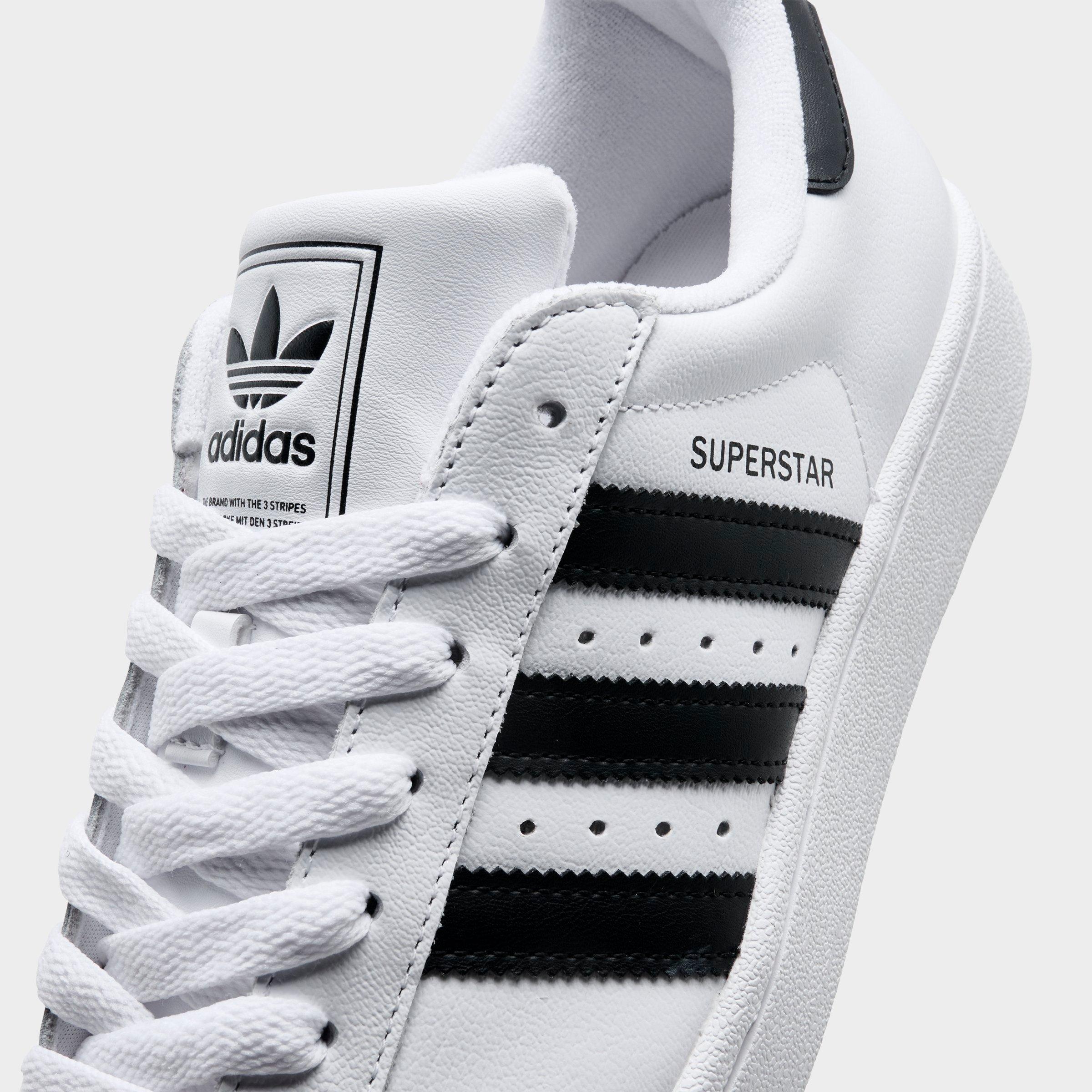 Big Kids' adidas Originals Superstar II Casual Shoes - Cloud White/Core Black/Cloud White - Detail shot