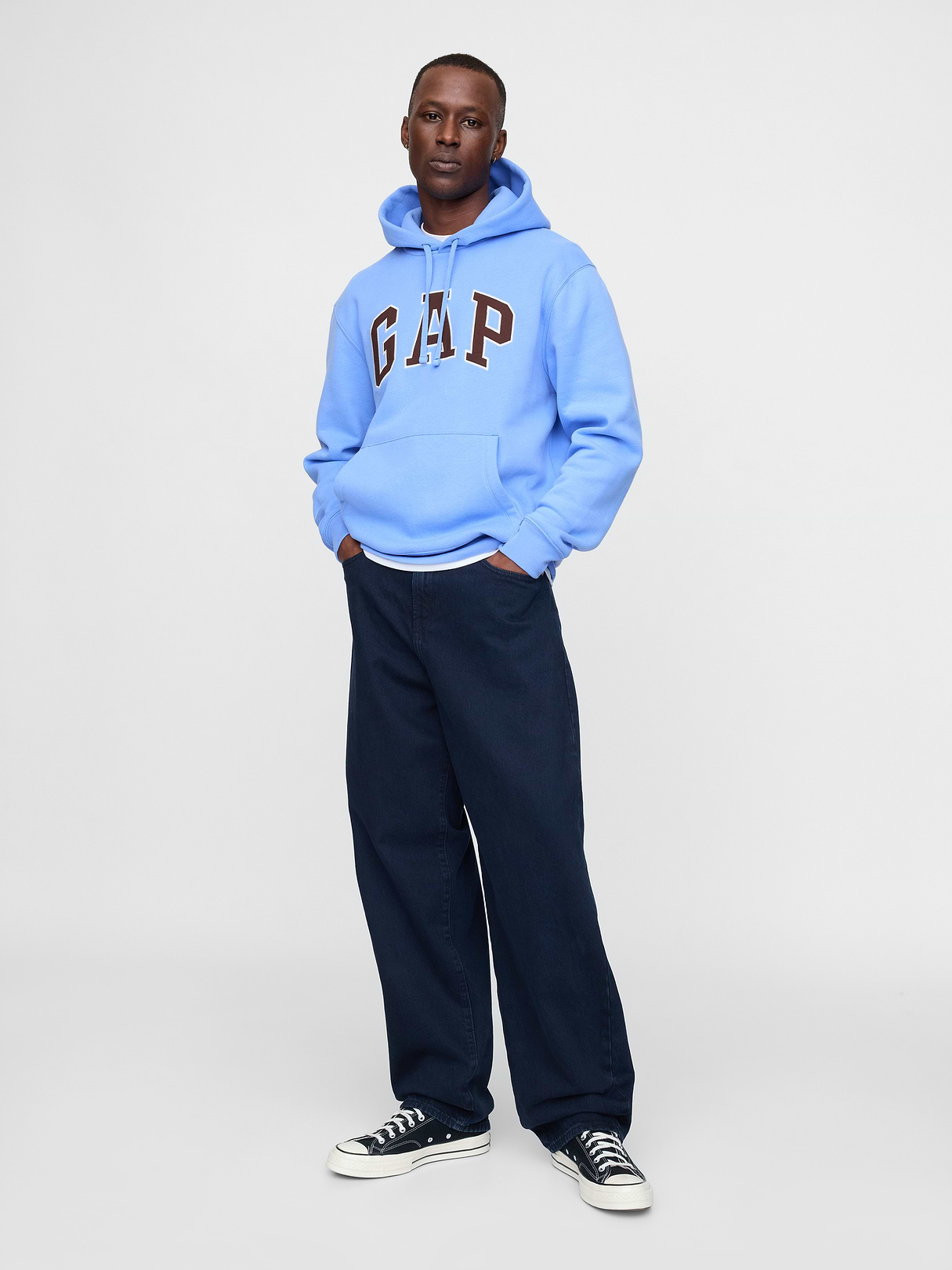 Adult VintageSoft Arch Logo Hoodie - shirting blue