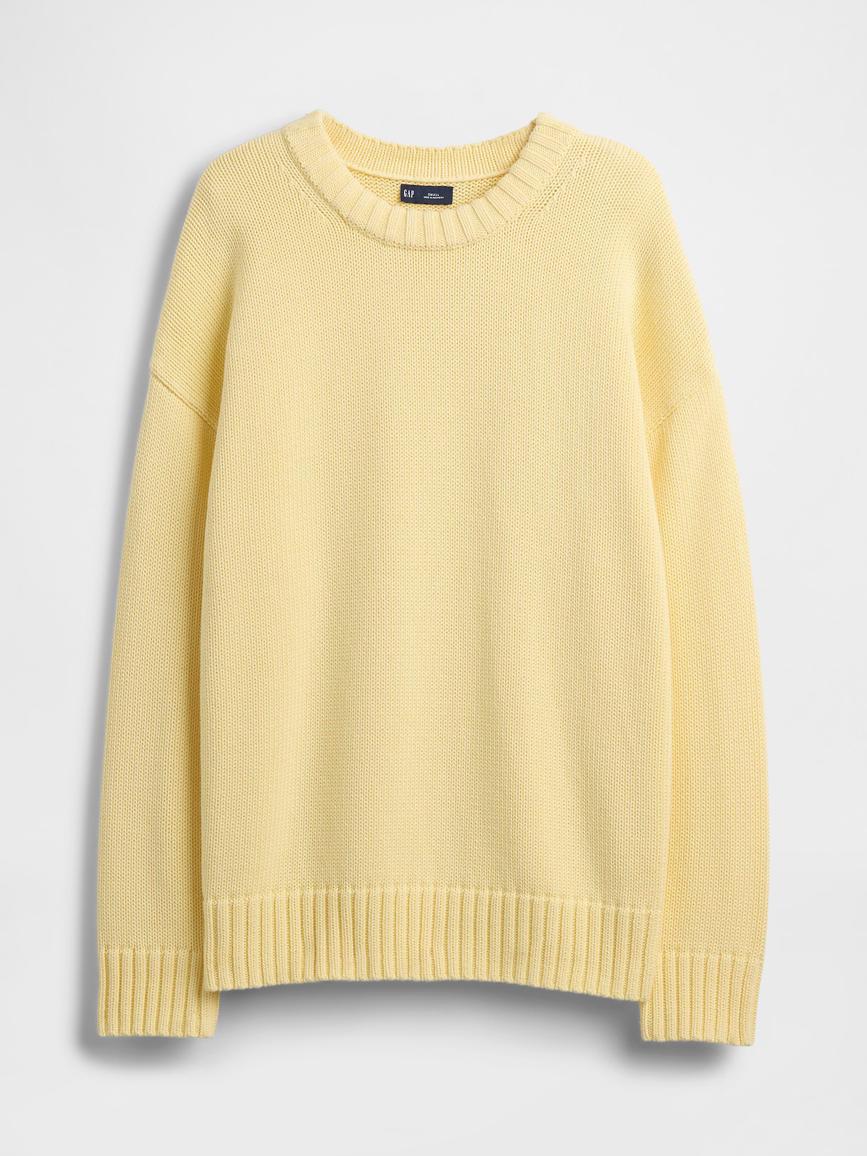 100% Cotton Oversized Sweater - Maize yellow