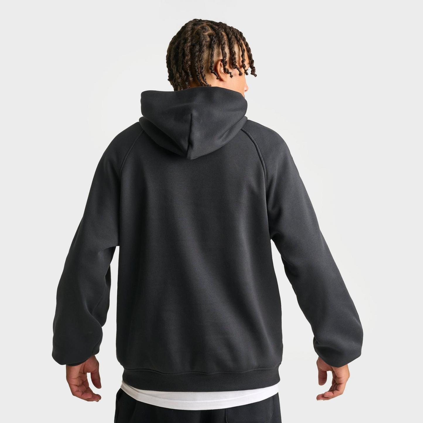Men's Jordan Brooklyn Statement Pullover Hoodie - Black/University Red - view 4