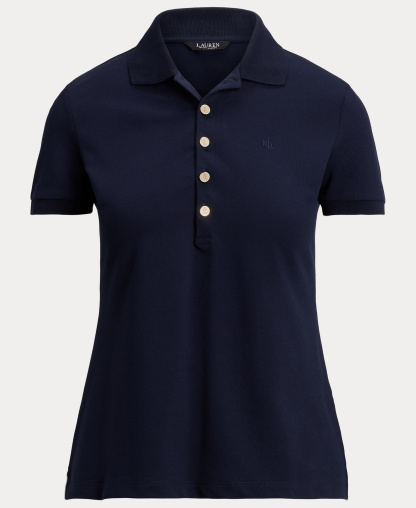 Lauren Ralph Lauren Piqué Polo Shirt - Lauren Navy