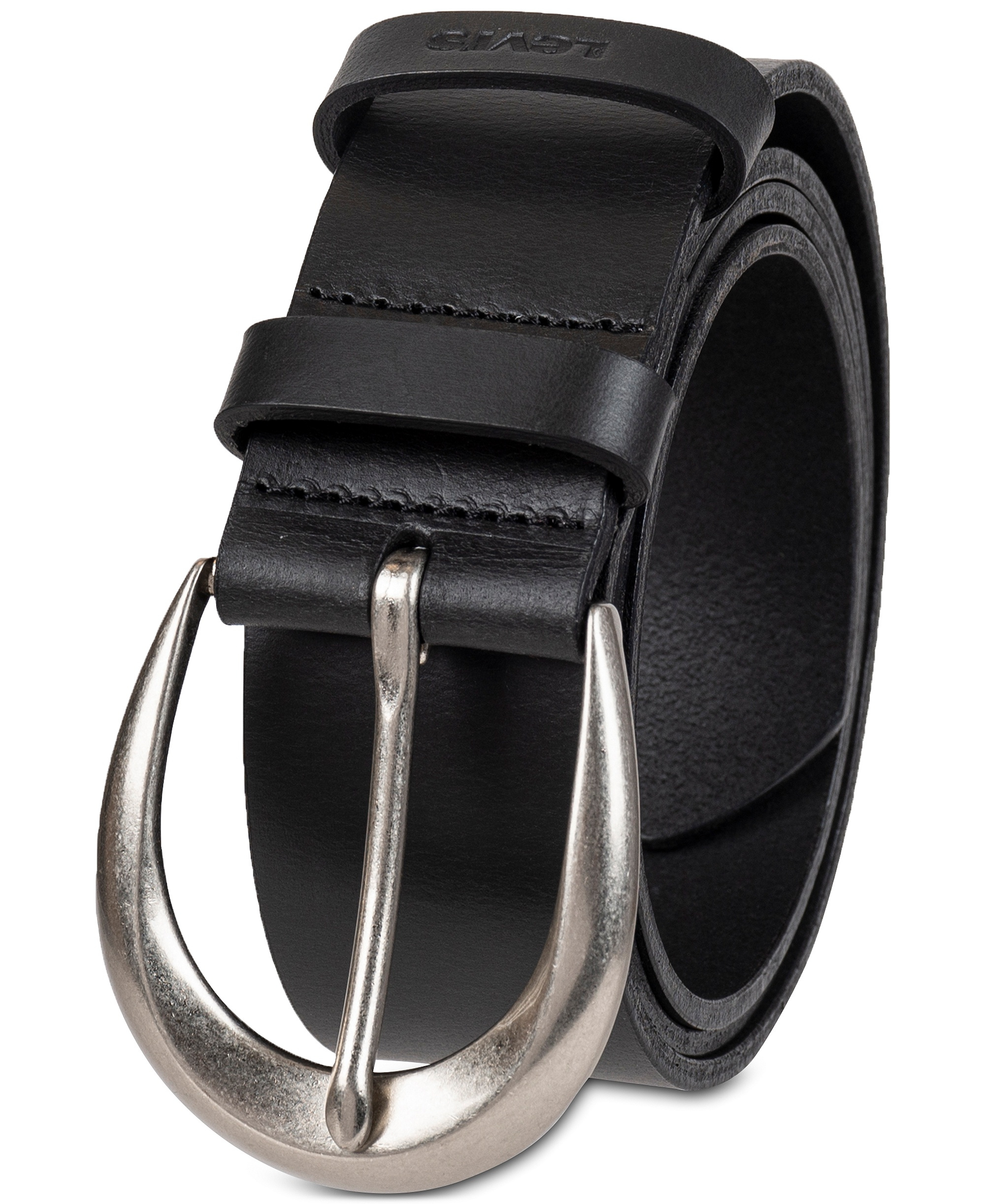 Levi's Women's Sliding Loop Casual Leather Pant Belt - Black