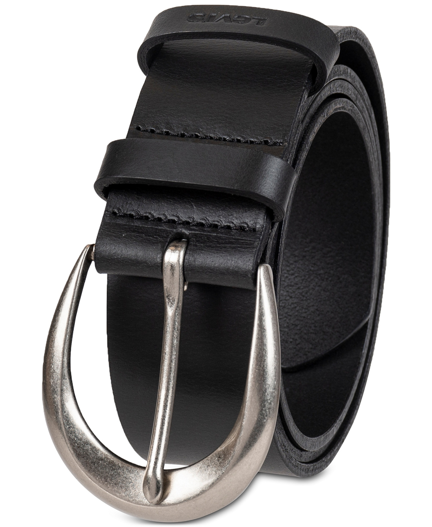 Levi's Women's Sliding Loop Casual Leather Pant Belt - Black