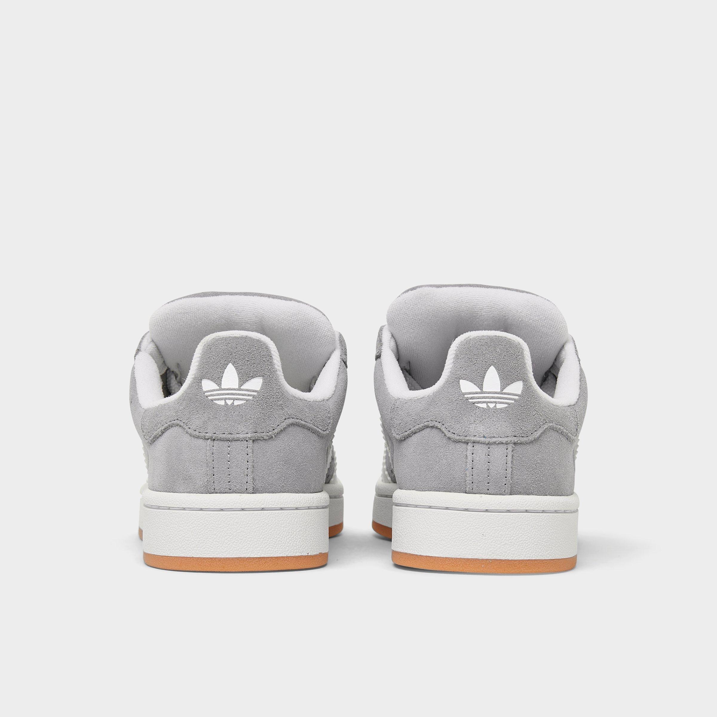 Big Kids' adidas Originals Campus 00s Casual Shoes - Grey/White - Back view