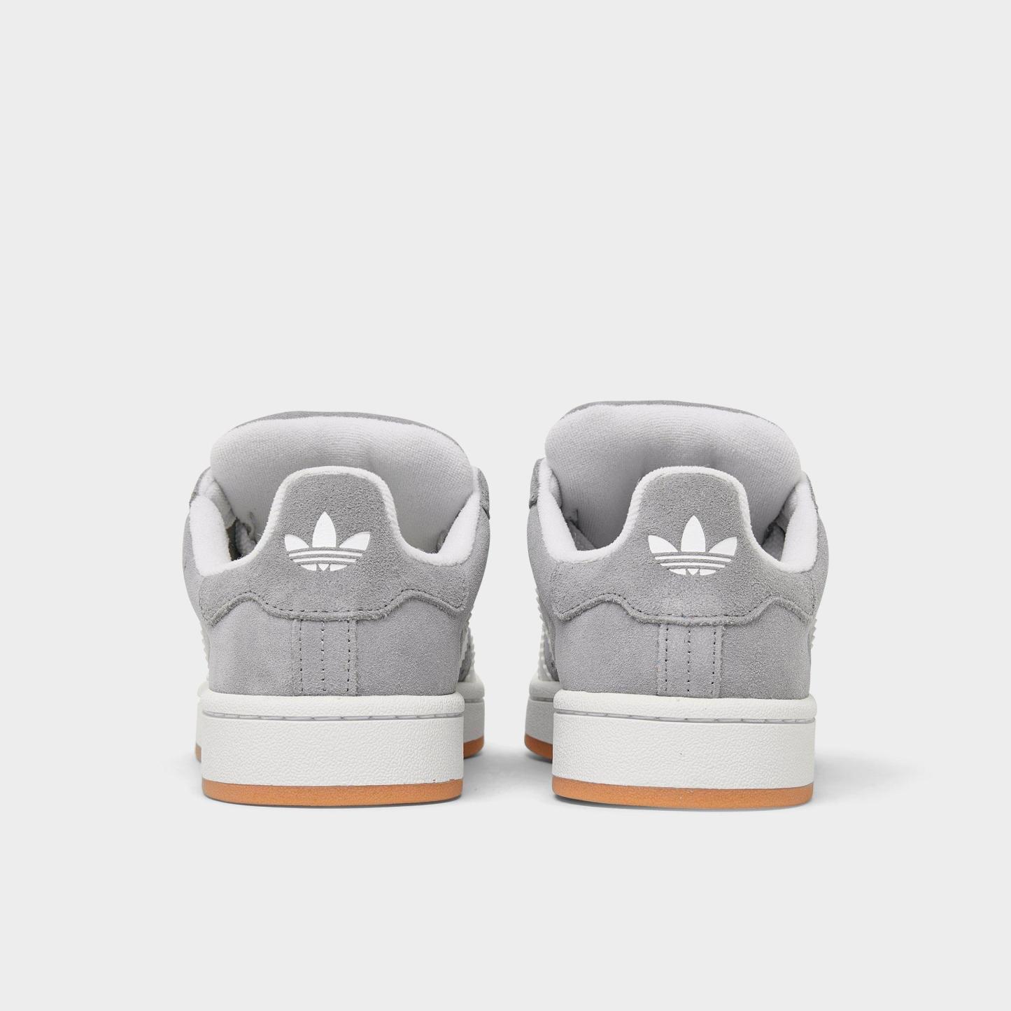 Big Kids' adidas Originals Campus 00s Casual Shoes - Grey/White - Back view