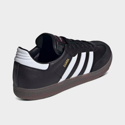 Men's adidas Originals Samba Indoor Soccer Shoes - Core Black/Cloud White/Vivid Red - Back view