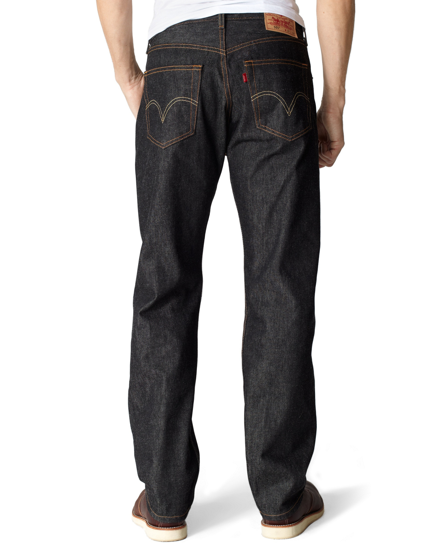 Levi's Men's 501® Original Shrink-to-Fit™ Non-Stretch Jeans - Black Rigid- Shrink to Fit