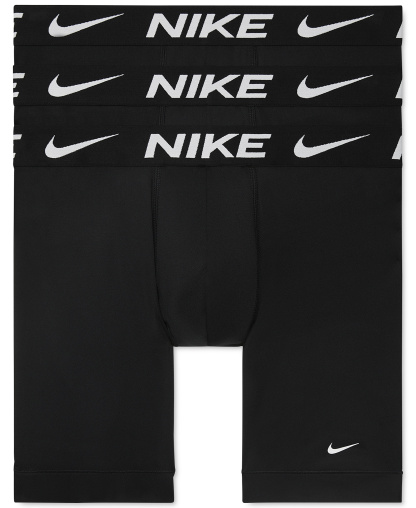 Nike Men's 3-Pack Dri-FIT Essential Micro Long Boxer Briefs - Black
