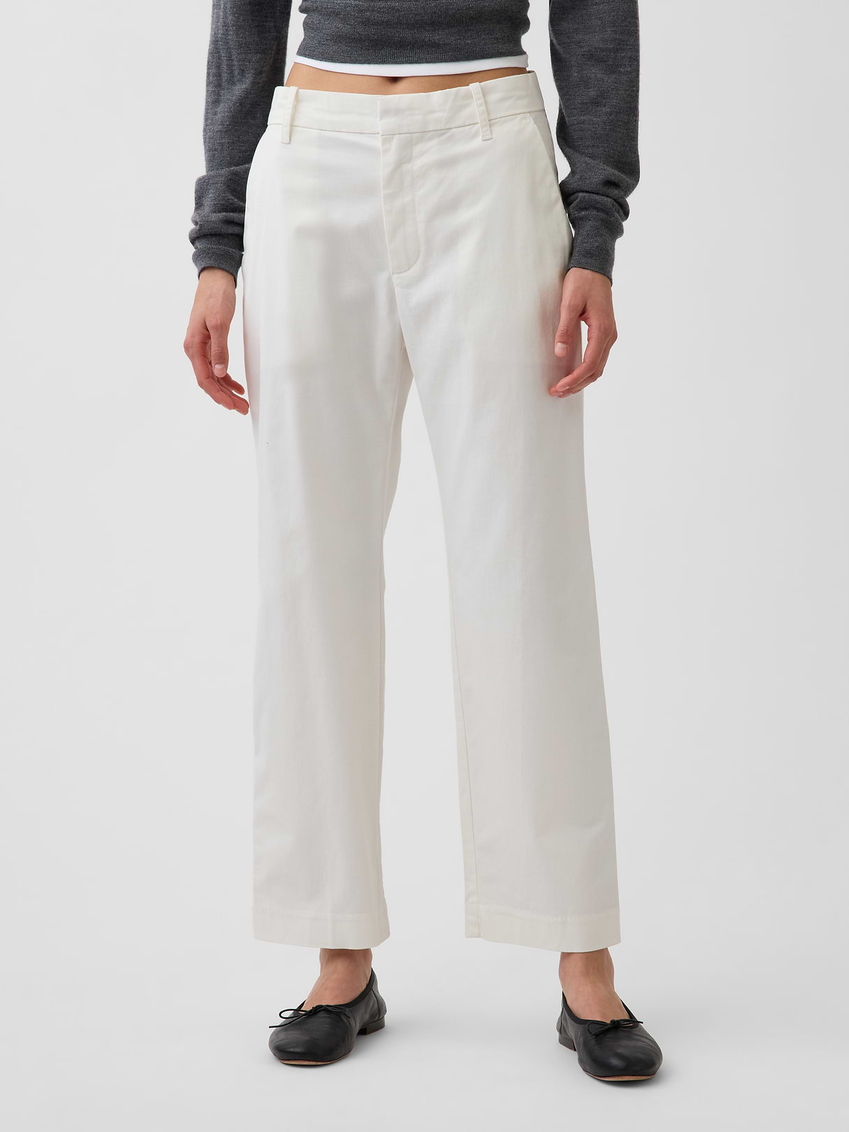 Mid Rise Khakis - New off white