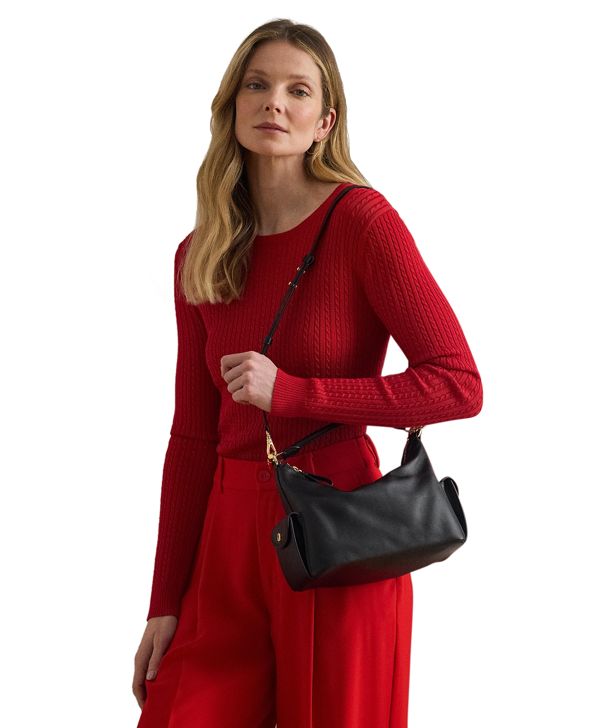 Lauren Ralph Lauren Small Blaike Slim Shoulder Bag - Black