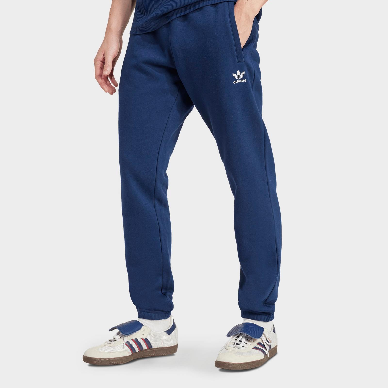 Men's adidas Originals Trefoil Essentials Fleece Jogger Pants - Night Indigo - view 3