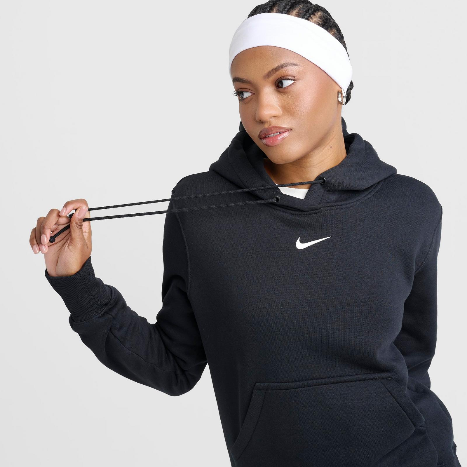 Women's Nike Sportswear Phoenix Fleece Pullover Hoodie - Black