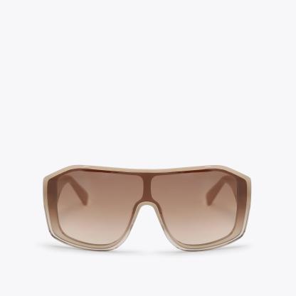Kurt Geiger London Kurt Oversized Visor Sunglasses - Beige