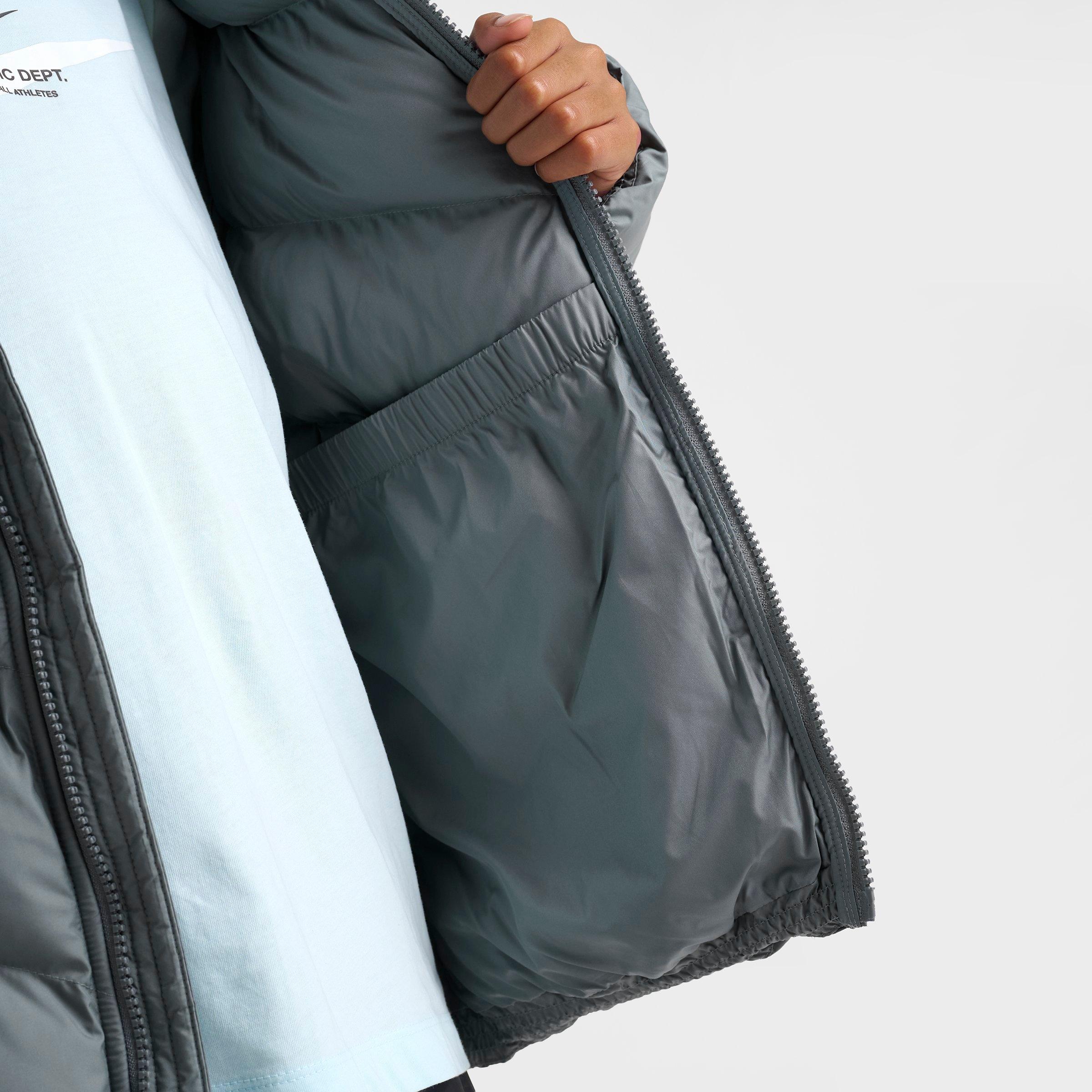 Big Kids' Nithtke Sportswear All Day Play Therma-FIT Loose-Fit Puffer Jacket - Smoke Grey/White