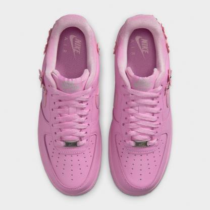 Women's Nithtke Air Force 1 '07 "Florette" Casual Shoes - Pink Rise/Pink Foam/Metallic Silver/Pink Rise - Top view