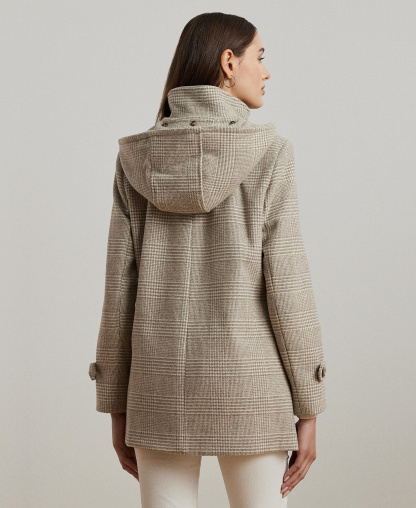 Lauren Ralph Lauren Women's Icon Hooded A-Line Coat, Created for Macy's - Camel/Cream