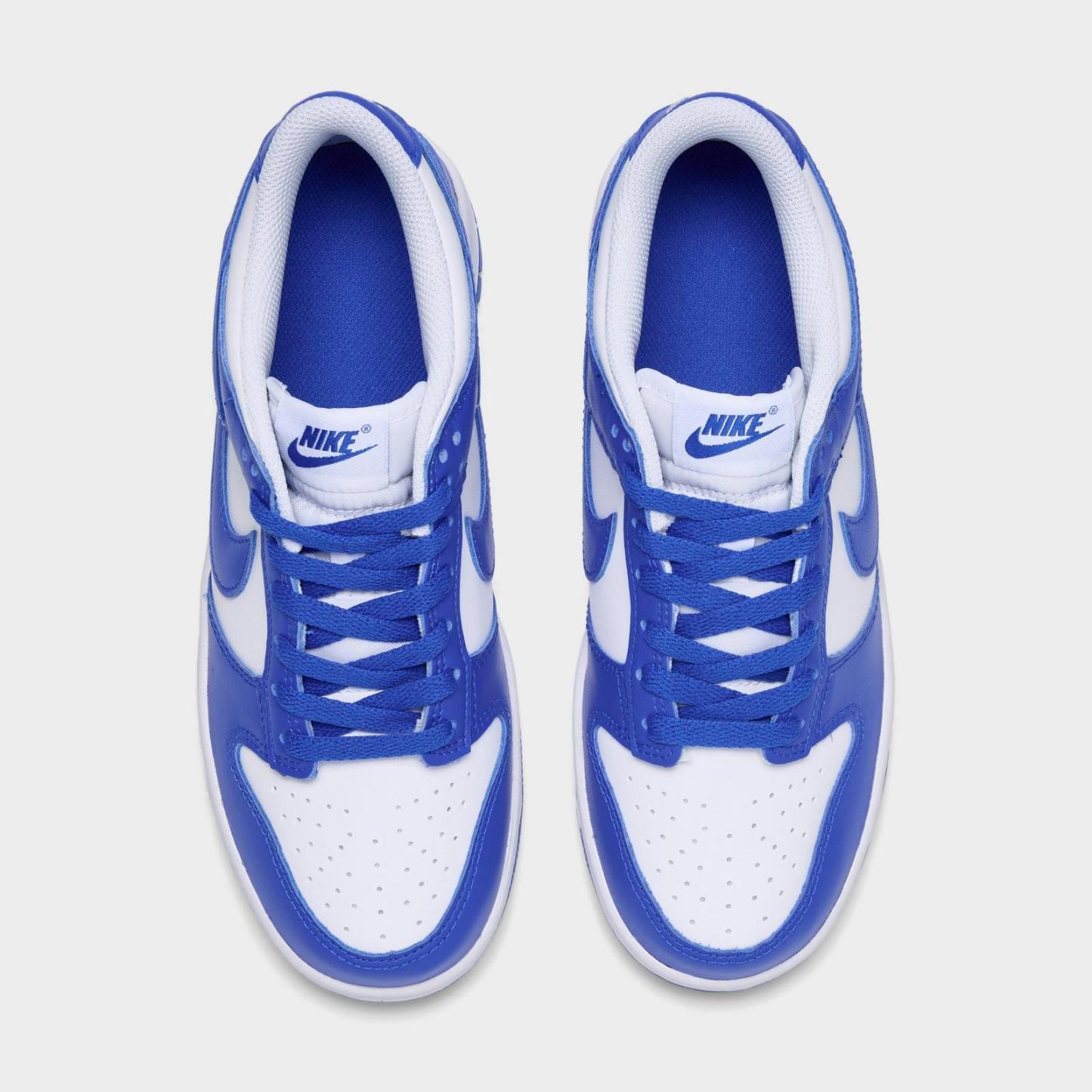 Big Kids' Nike Dunk Low Casual Shoes - White/Hyper Royal/Hyper Royal