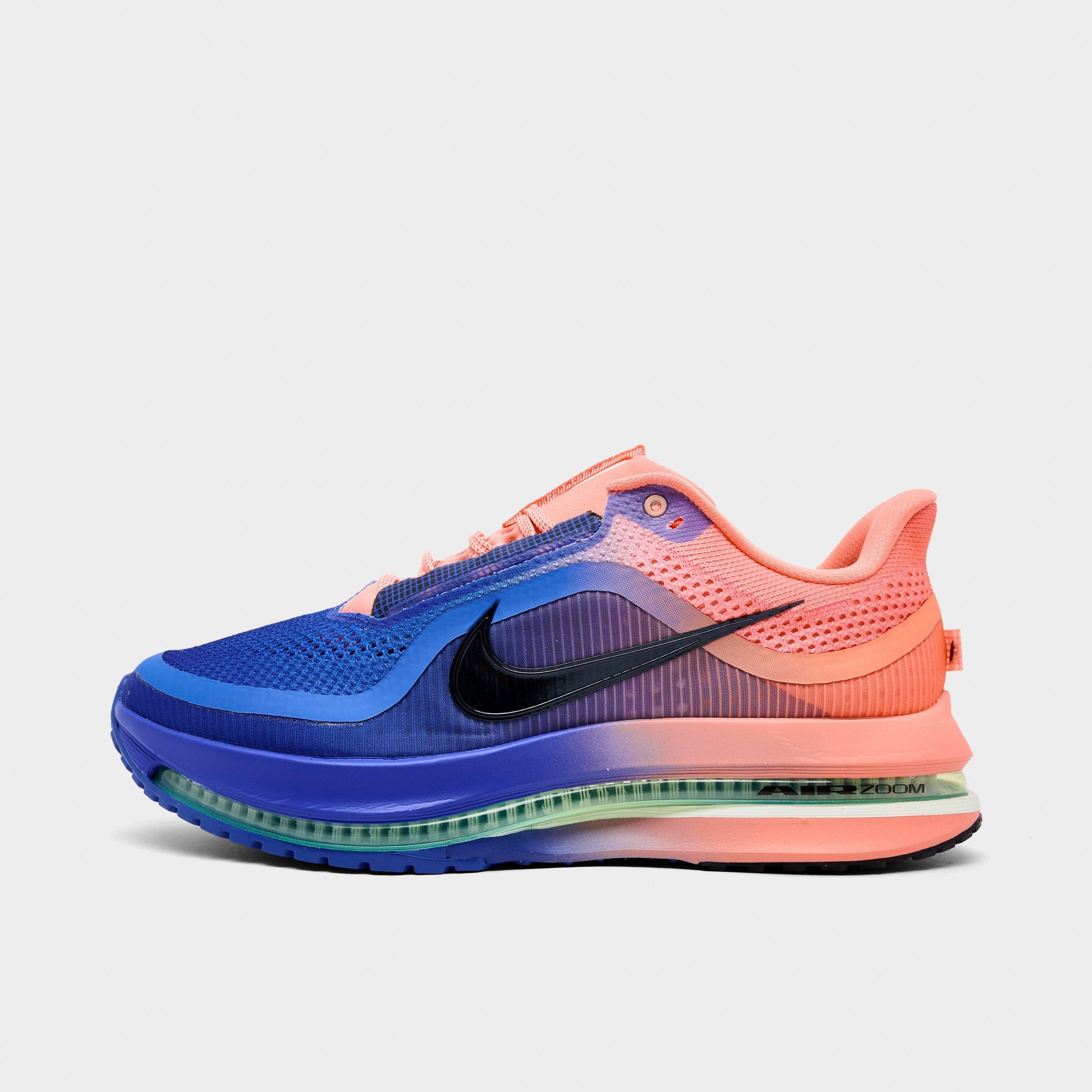 Men's Nithtke Pegasus Premium Running Shoes - Part 1 - Racer Blue/Atomic Pink/Volt Tint/Black - Left shoe facing left. Outside of the shoe.