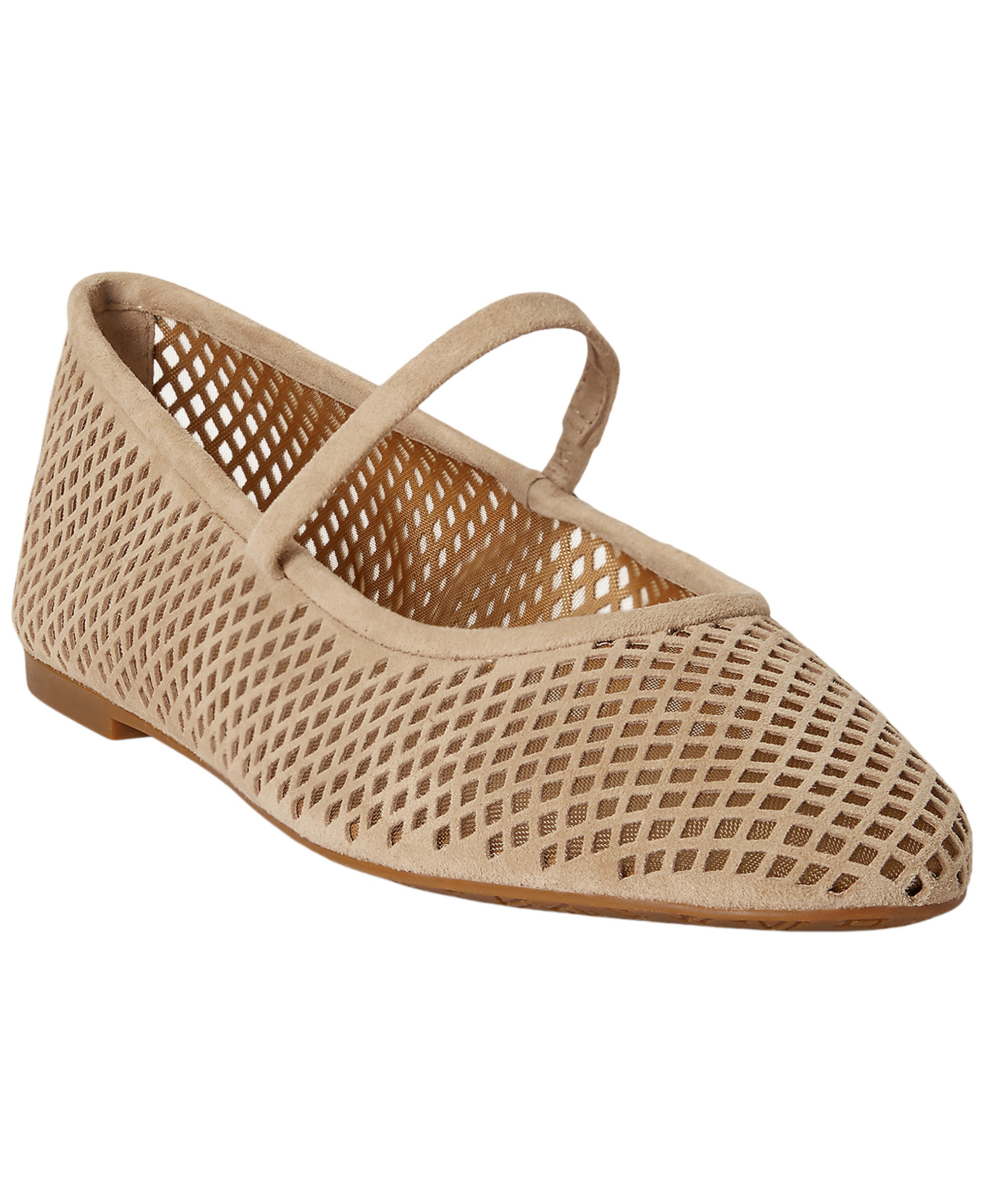 Lauren Ralph Lauren Women's Jayna Perforated Mary Jane Flats - Tan