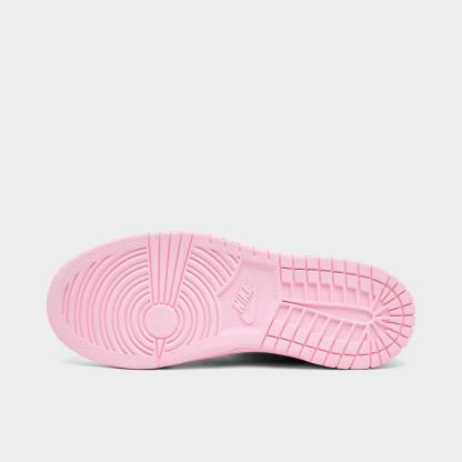 Girls' Little Kids' Nithtke Dunk Low Casual Shoes - Pink Foam/Summit White/Light Crimson - Bottom view