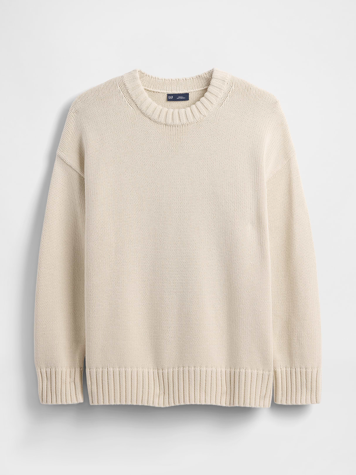 100% Cotton Oversized Sweater - Chino beige