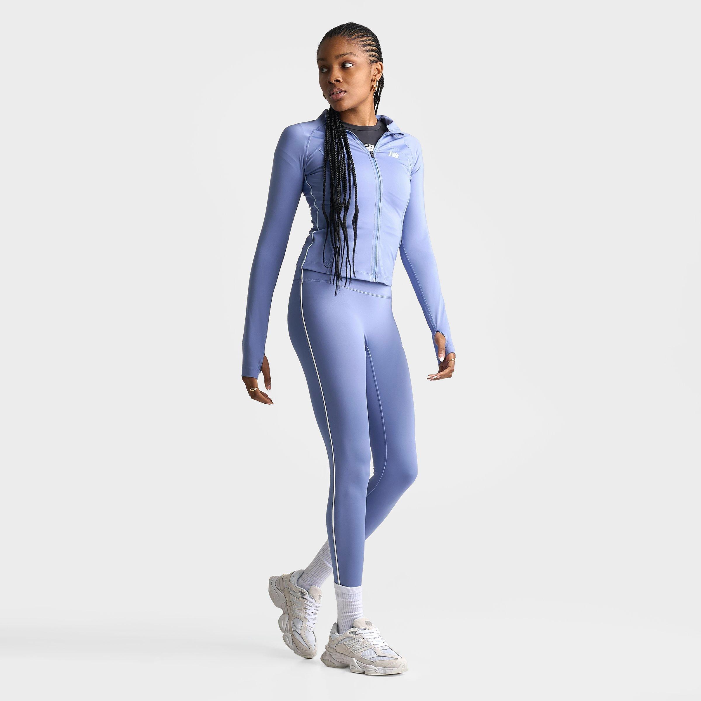 Women's New Balance Piped Training Leggings - Fairweather Blue - view 2