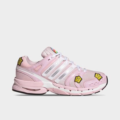 Women's adidas Adistar Control 5 Pony Print Casual Shoes - Part 2 - Clear Pink/Cloud White/Lucid Pink - Left shoe facing left. Outside of the shoe.