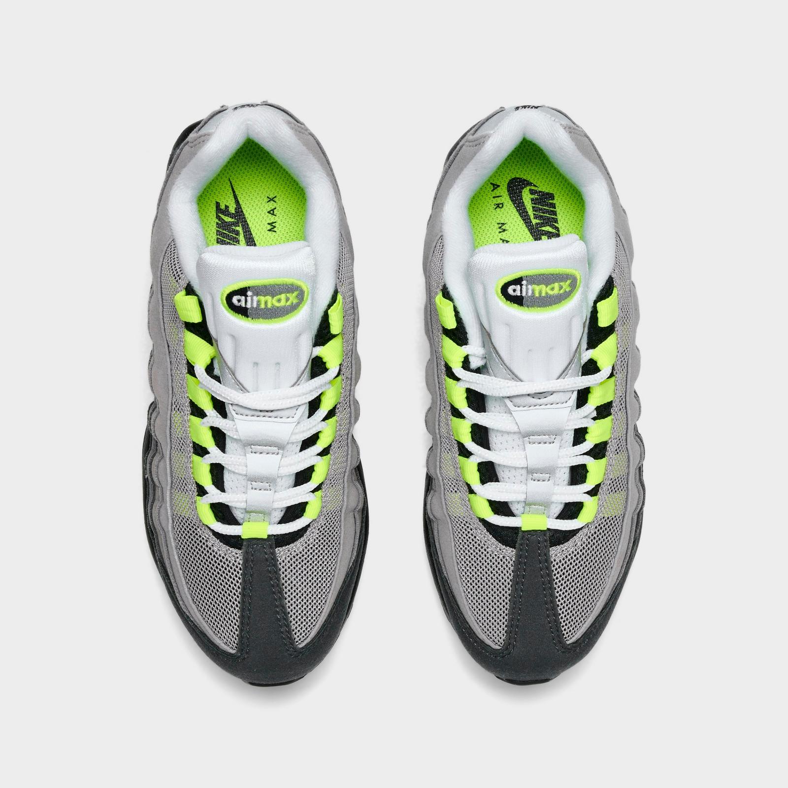 Big Kids' Nike Air Max 95 Big Bubble Casual Shoes - Black/Neon Yellow/Anthracite/Light Graphite