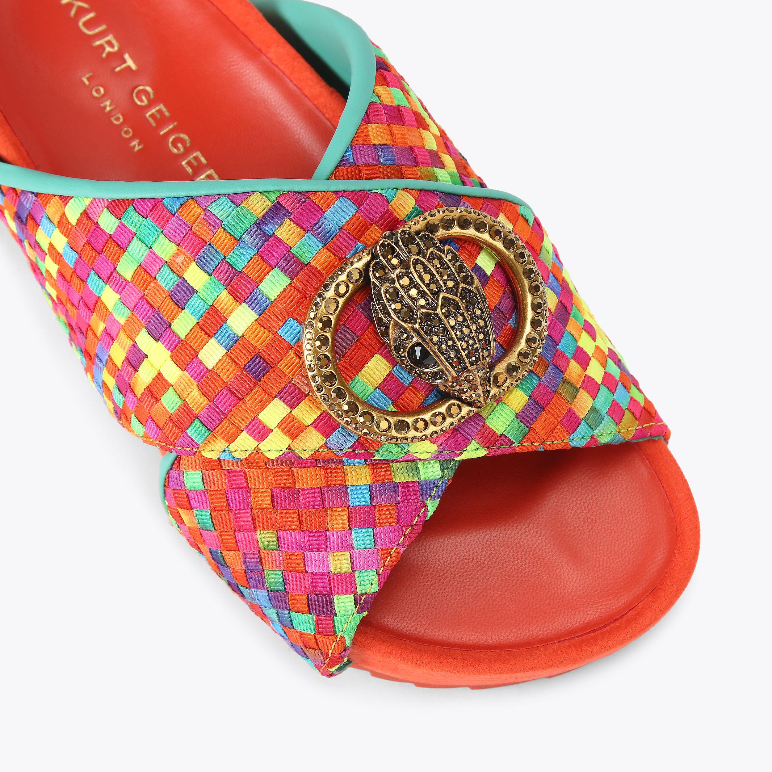 Kurt Geiger London Chelsea Cross Strap Sandal - Multi Colored - view 5