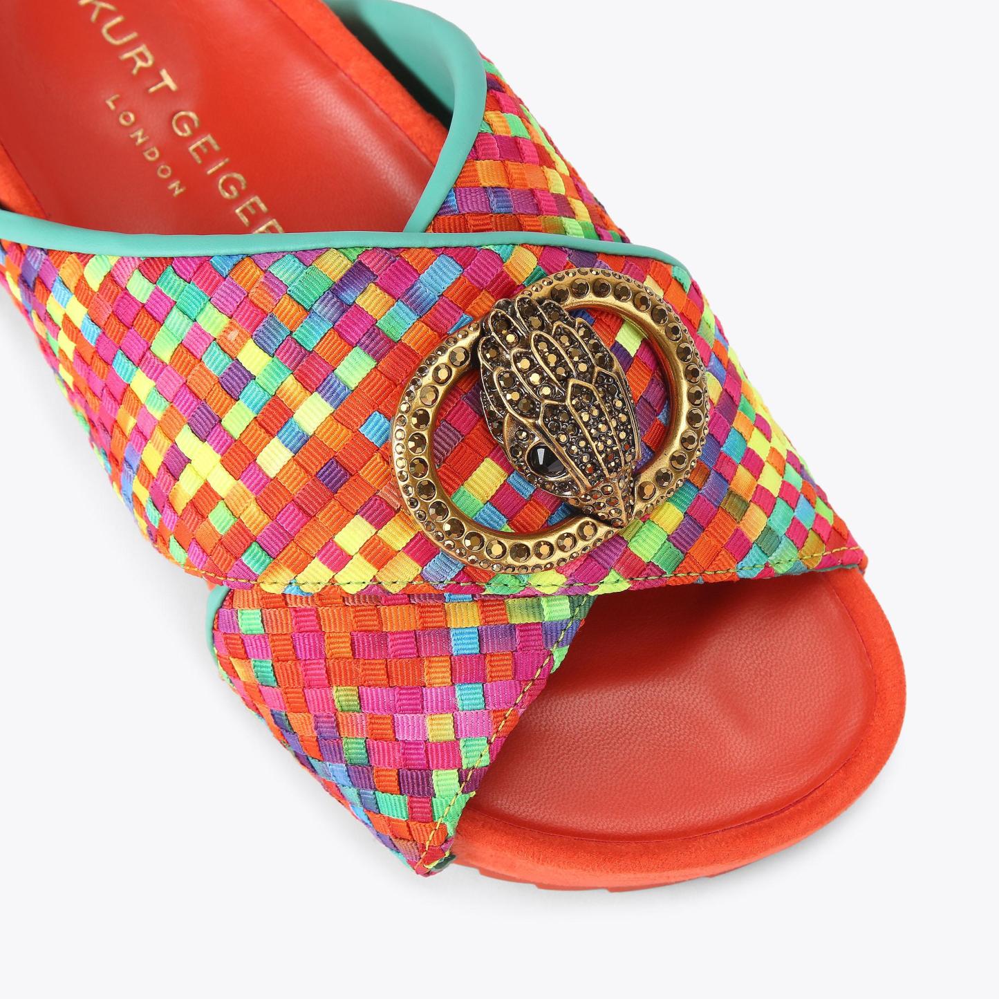 Kurt Geiger London Chelsea Cross Strap Sandal - Multi Colored - view 5