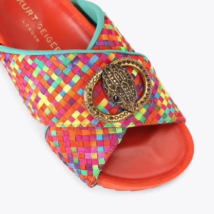 Kurt Geiger London Chelsea Cross Strap Sandal - Multi Colored - view 5