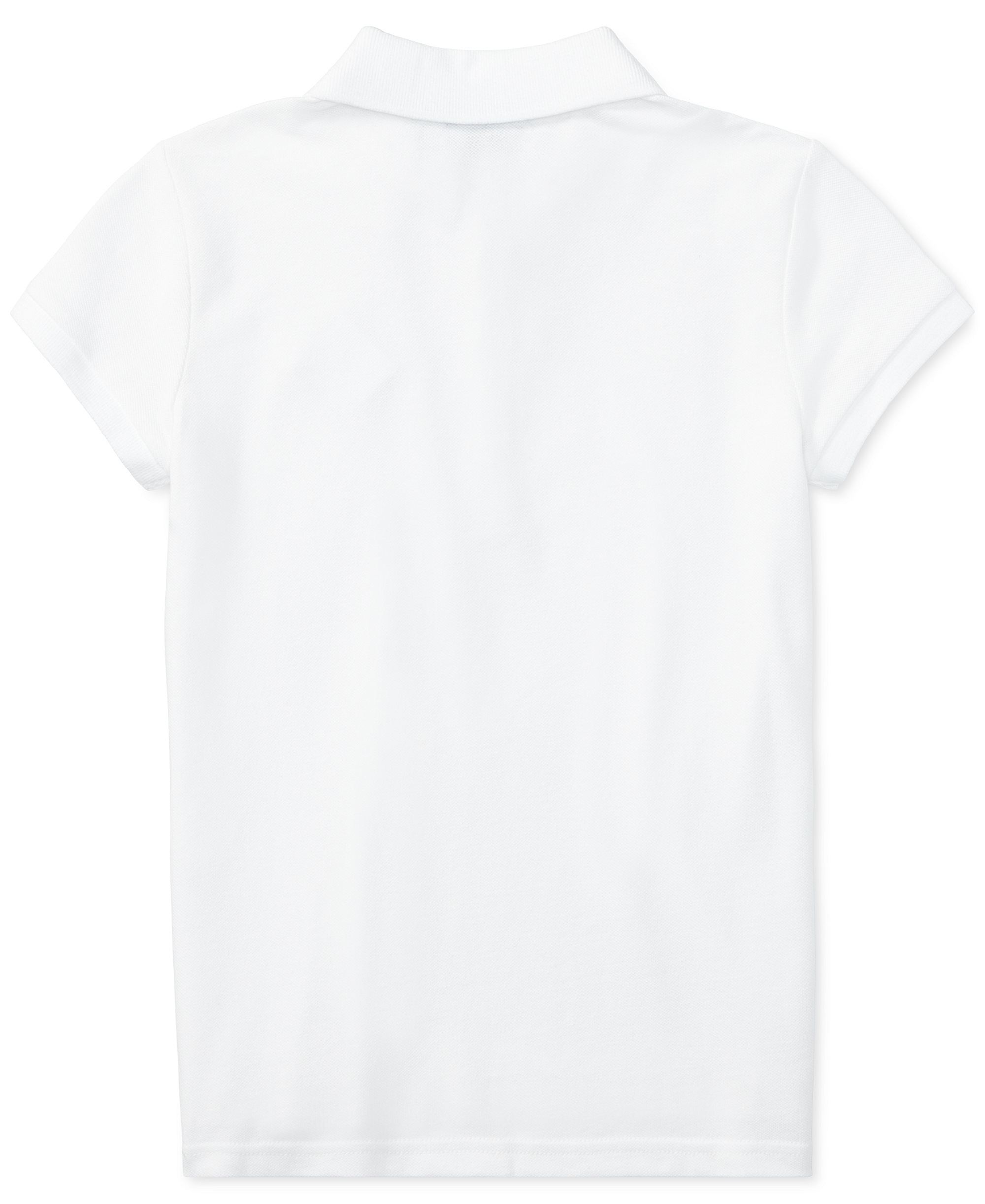 Polo Ralph Lauren Girls' 7-16 Stretch Cotton Mesh Polo Shirt - White